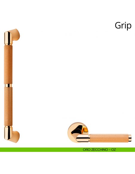 Maniglione per porta dritto Grip Linea Calì oro zecchino