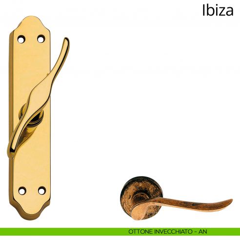 Maniglia per finestra cremonese Ibiza Linea Calì ottone invecchiato