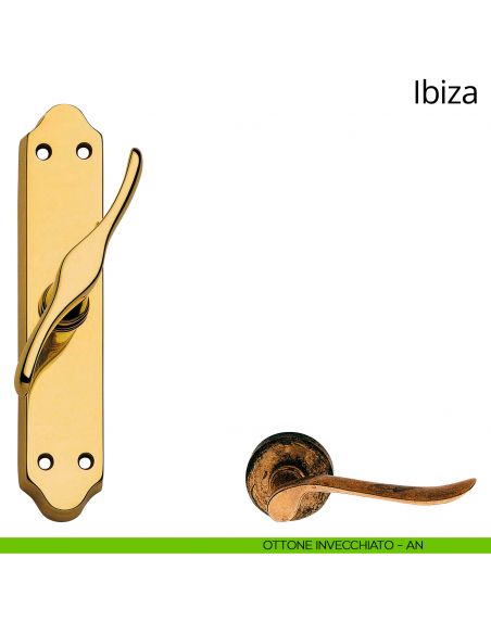 Maniglia per finestra cremonese Ibiza Linea Calì ottone invecchiato