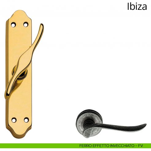 Maniglia per finestra cremonese Ibiza Linea Calì ferro effetto invecchiato