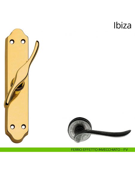 Maniglia per finestra cremonese Ibiza Linea Calì ferro effetto invecchiato