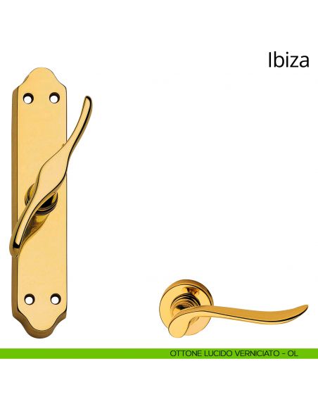 Maniglia per finestra cremonese Ibiza Linea Calì ottone lucido verniciato