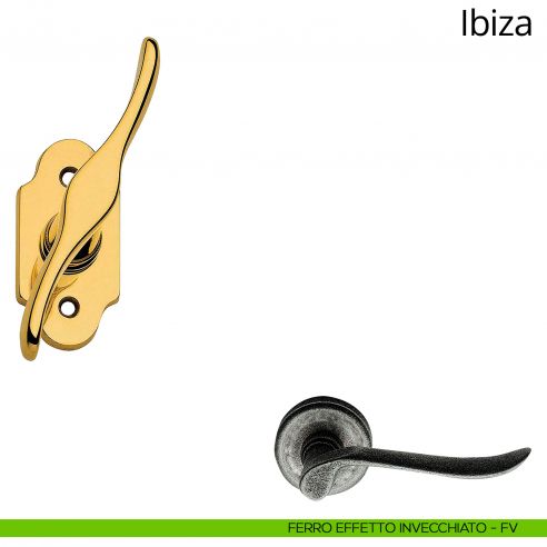 Maniglia per finestra martellina Ibiza Linea Calì ferro effetto invecchiato
