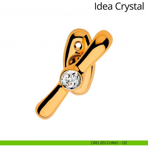 Maniglia per finestra martellina Idea Crystal Linea Calì oro zecchino