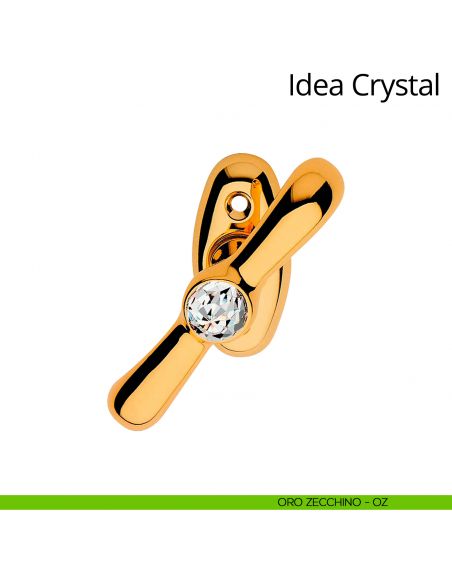 Maniglia per finestra martellina Idea Crystal Linea Calì oro zecchino