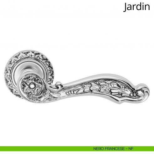 Maniglia per porta interna Jardin Linea Calì rosetta tonda nero francese