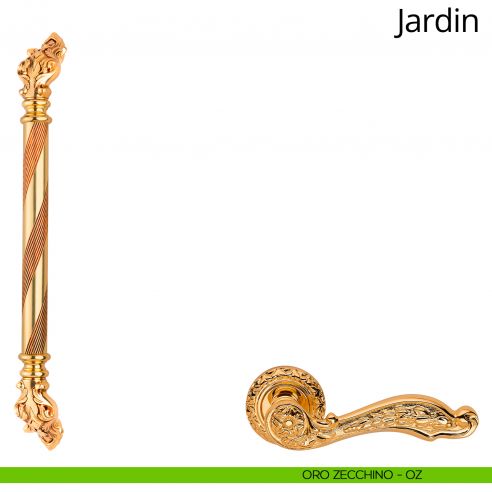 Maniglione per porta Jardin Linea Calì oro zecchino