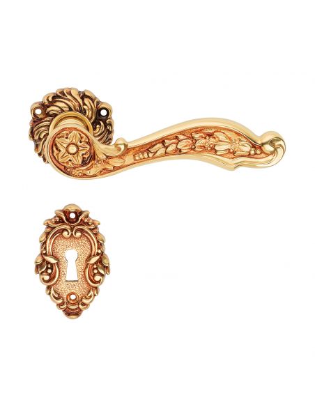 Maniglia per porta interna Jardin Linea Calì rosetta artistica