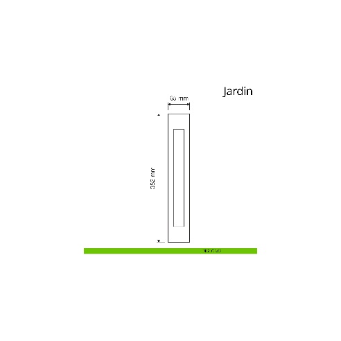 Maniglione per porta Jardin Linea Calì con placca disegno