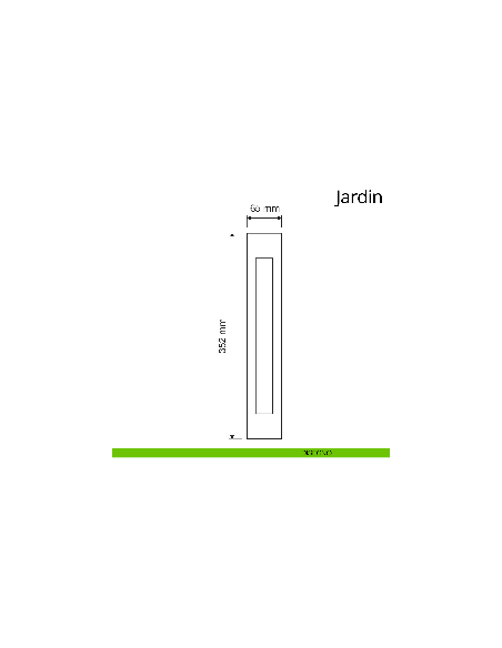 Maniglione per porta Jardin Linea Calì con placca disegno