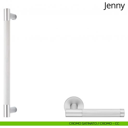 Maniglione per porta Jenny Linea Calì cromo satinato - cromo