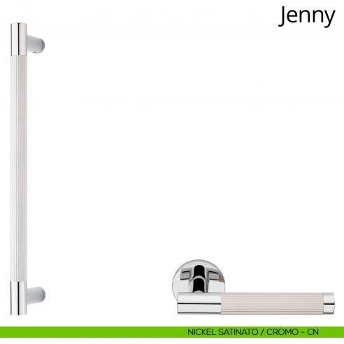 Maniglione per porta Jenny Linea Calì nickel satinato - cromo