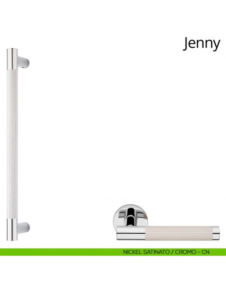 Maniglione per porta Jenny Linea Calì nickel satinato - cromo
