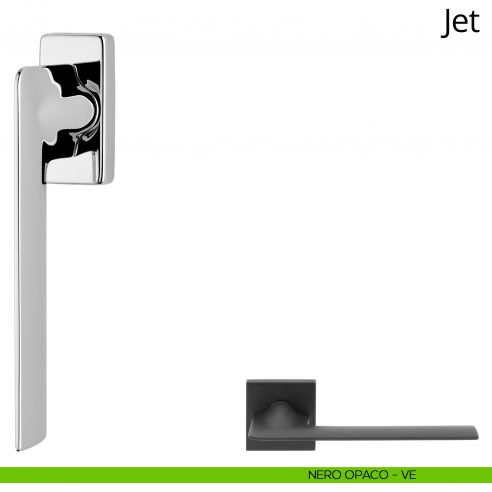 Maniglia per finestra martellina DK Jet Linea Calì nero opaco