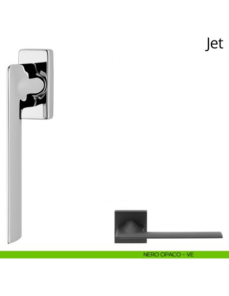 Maniglia per finestra martellina DK Jet Linea Calì nero opaco