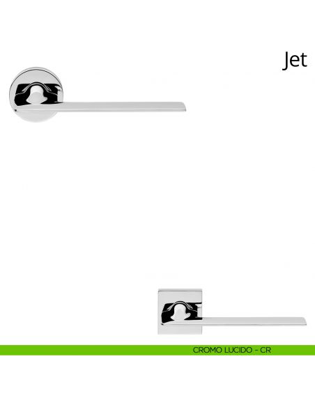 Maniglia per porta interna Jet Linea Calì rosetta tonda tradizionale cromo