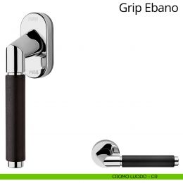 Maniglia in legno per finestra martellina DK antintrusione Grip Ebano Linea Calì 2