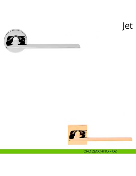 Maniglia per porta interna Jet Linea Calì rosetta tonda bassa oro zecchino