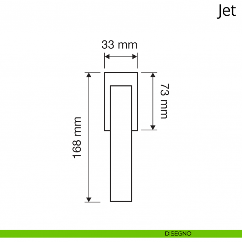Maniglia per finestra martellina DK antintrusione Jet Linea Calì disegno