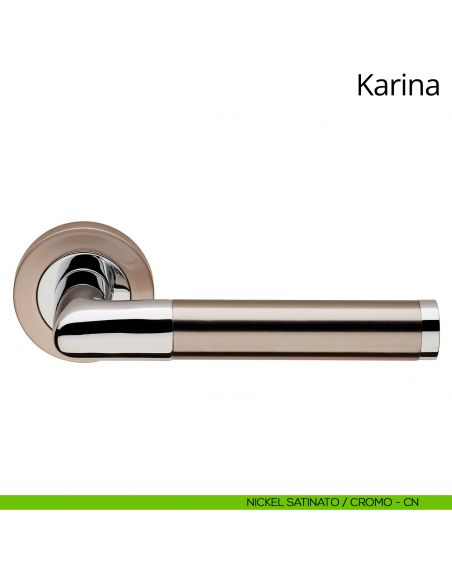 Maniglia per porta interna Karina Linea Calì nickel satinato - cromo