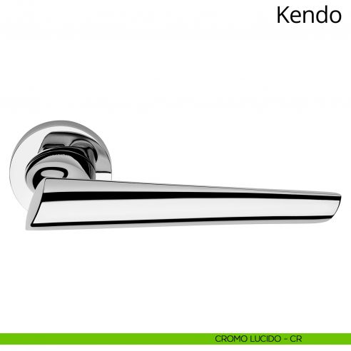 Maniglia per porta interna Kendo Linea Calì rosetta tonda bassa cromo