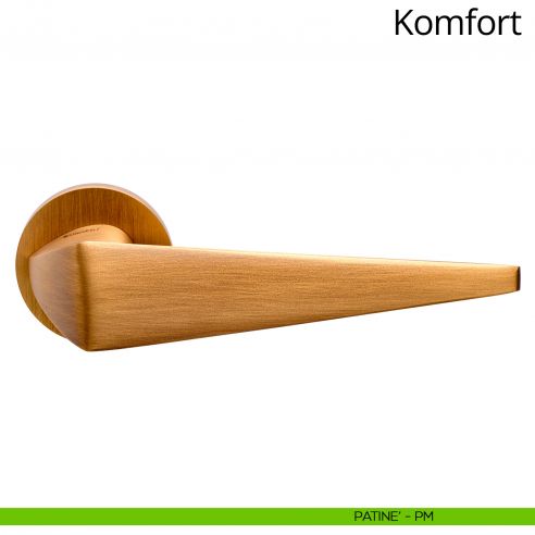 Maniglia per porta interna Komfort Linea Calì rosetta tonda tradizionale patinè