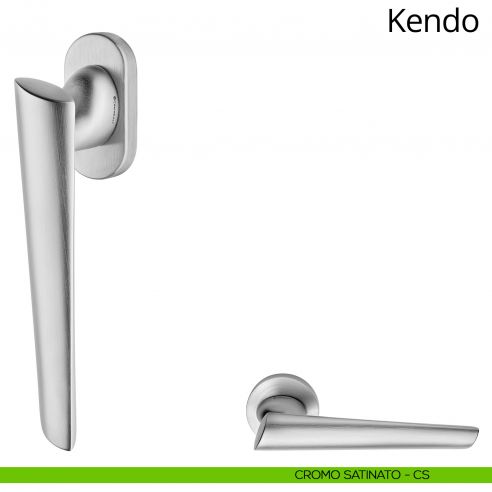Maniglia per finestra martellina DK Kendo Linea Calì cromo satinato