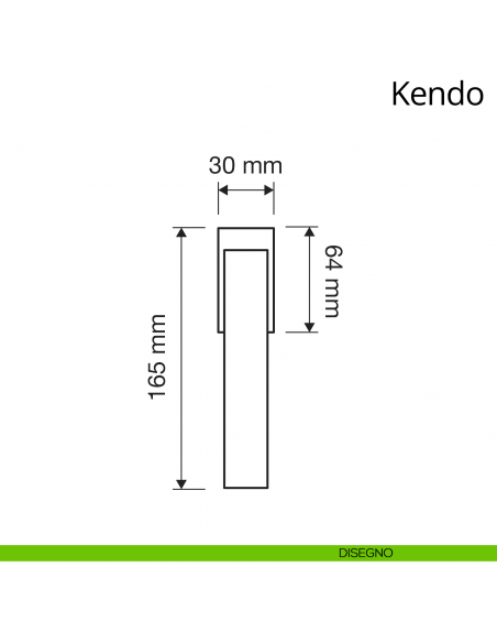 Maniglia per finestra martellina DK Kendo Linea Calì disegno