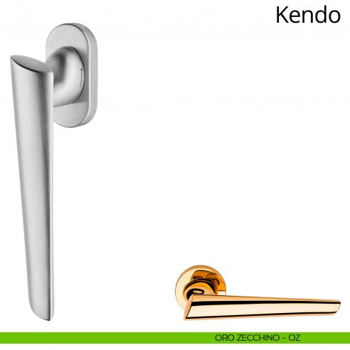 Maniglia per finestra martellina DK Kendo Linea Calì oro zecchino