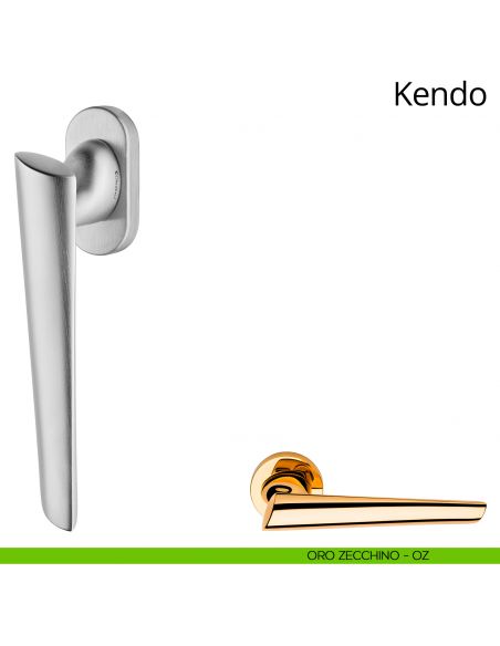 Maniglia per finestra martellina DK Kendo Linea Calì oro zecchino