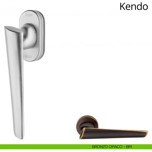 Maniglia per finestra martellina DK antintrusione Kendo Linea Calì bronzo opaco