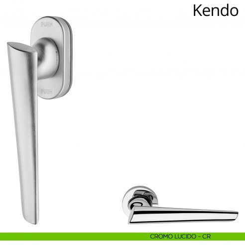 Maniglia per finestra martellina DK antintrusione Kendo Linea Calì cromo