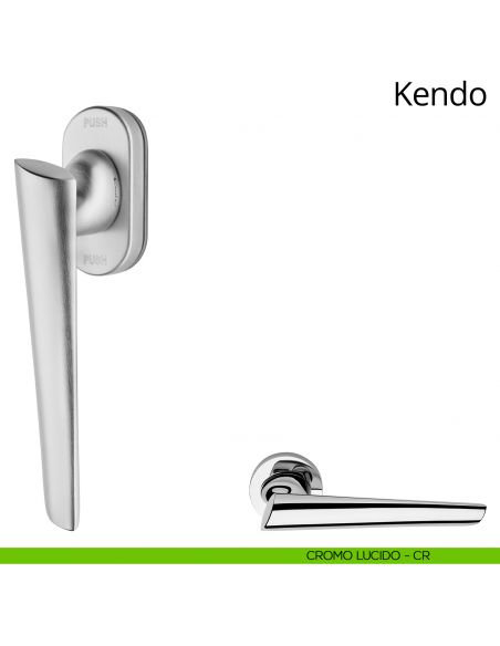 Maniglia per finestra martellina DK antintrusione Kendo Linea Calì cromo