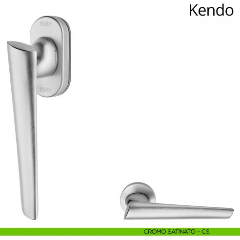Maniglia per finestra martellina DK antintrusione Kendo Linea Calì cromo satinato