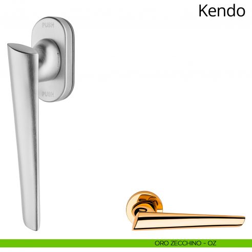 Maniglia per finestra martellina DK antintrusione Kendo Linea Calì oro zecchino