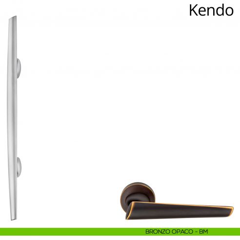 Maniglione per porta Kendo Linea Calì bronzo opaco
