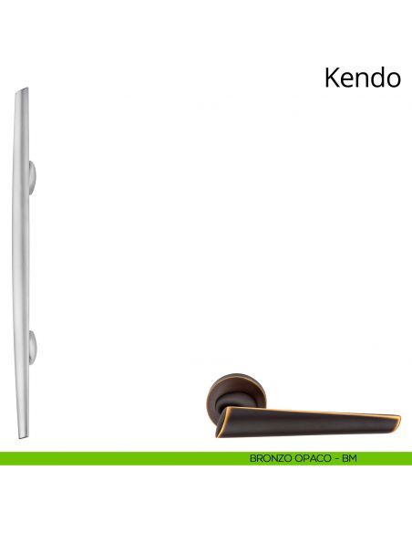 Maniglione per porta Kendo Linea Calì bronzo opaco