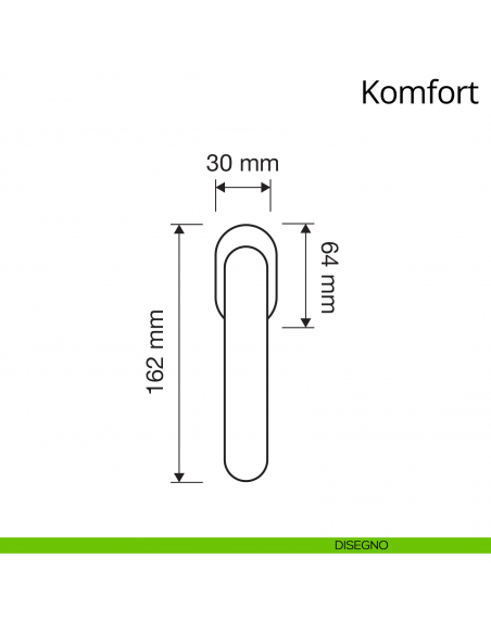 Maniglia per finestra martellina DK Komfort Linea Calì