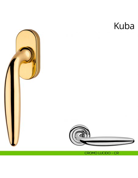 Maniglia per finestra martellina DK Kuba Linea Calì cromo
