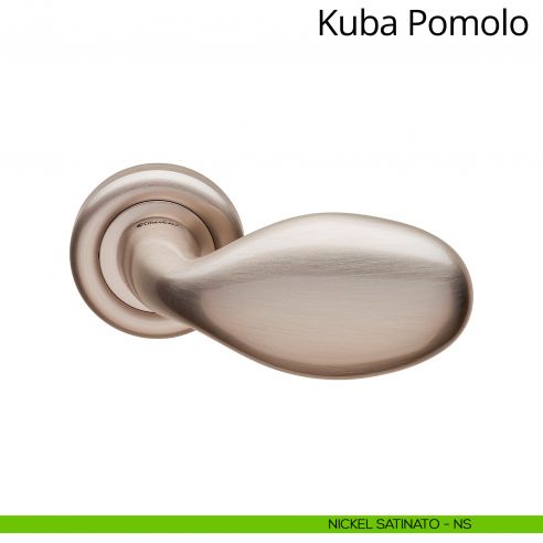 Pomolo per porta girevole Kuba Linea Calì nickel satinato