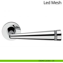 Maniglia Swarovski per porta interna Led Mesh Linea Calì rosetta tonda bassa 2