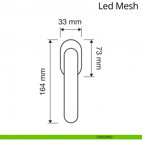 Maniglia Swarovski per finestra martellina DK Led Mesh Linea Calì disegno