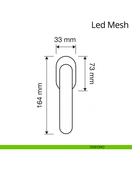 Maniglia Swarovski per finestra martellina DK antintrusione Led Mesh Linea Calì