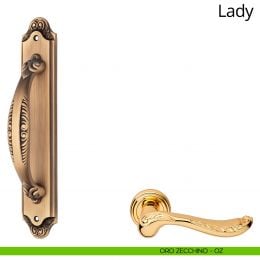 Maniglione per porta Lady Linea Calì con placca 2