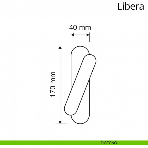 Maniglia per finestra cremonese Libera Linea Calì disegno