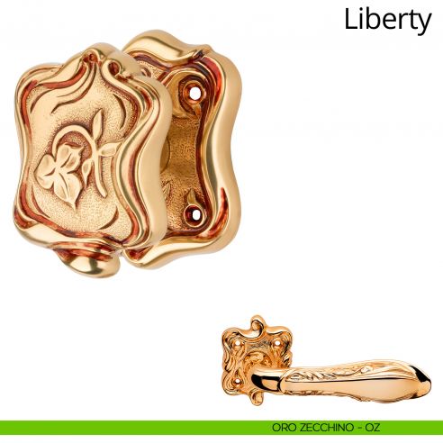 Pomolo per porta fisso Liberty Linea Calì oro zecchino