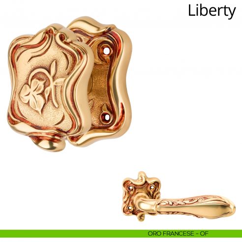 Pomolo per porta fisso Liberty Linea Calì oro francese