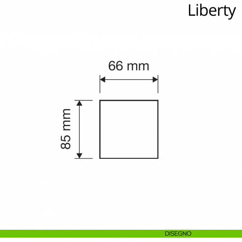 Pomolo per porta fisso Liberty Linea Calì disegno