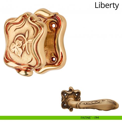 Pomolo per porta girevole Liberty Linea Calì patinè