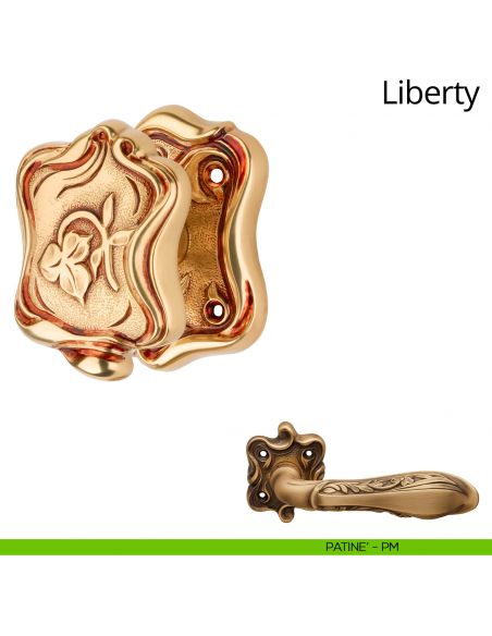 Pomolo per porta girevole Liberty Linea Calì patinè